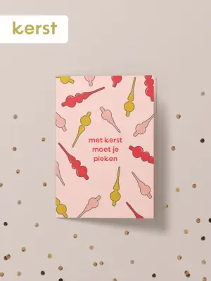 Kaartenset 10x Pieken (uit foute kerst set)