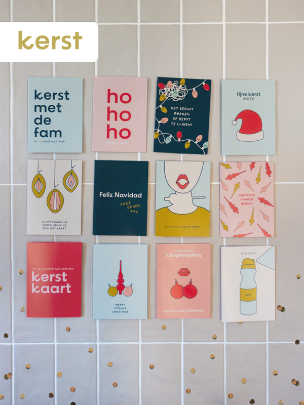 Kaartenset Foute kerst