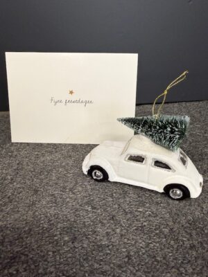 Kersthanger: Auto met boom