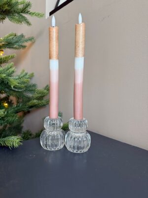 Ledkaarsen Set goud bruin