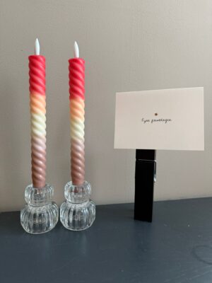 Ledkaarsen Set roze oranje