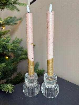 Ledkaarsen Set goud spikkel