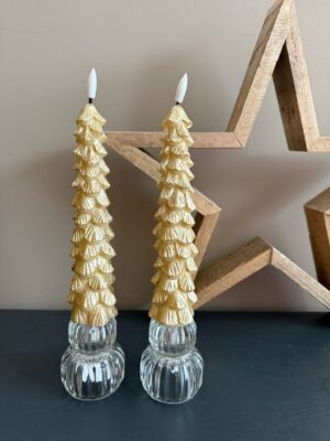 Ledkaarsen Set kerstboom goud