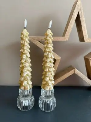 Ledkaarsen Set kerstboom goud