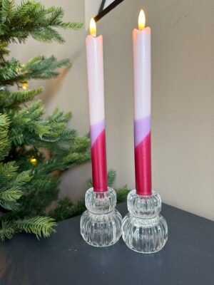 Ledkaarsen Set paars roze