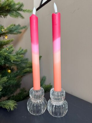 Ledkaarsen Set roze oranje