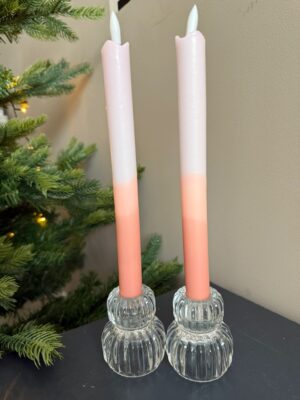 Ledkaarsen Set zalm roze