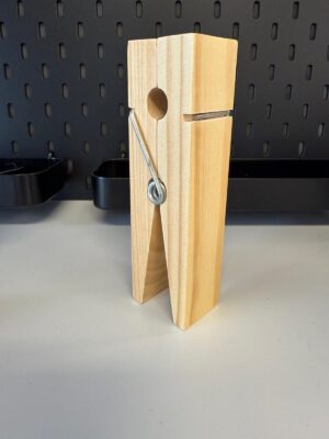 Houten decoratie clip naturel